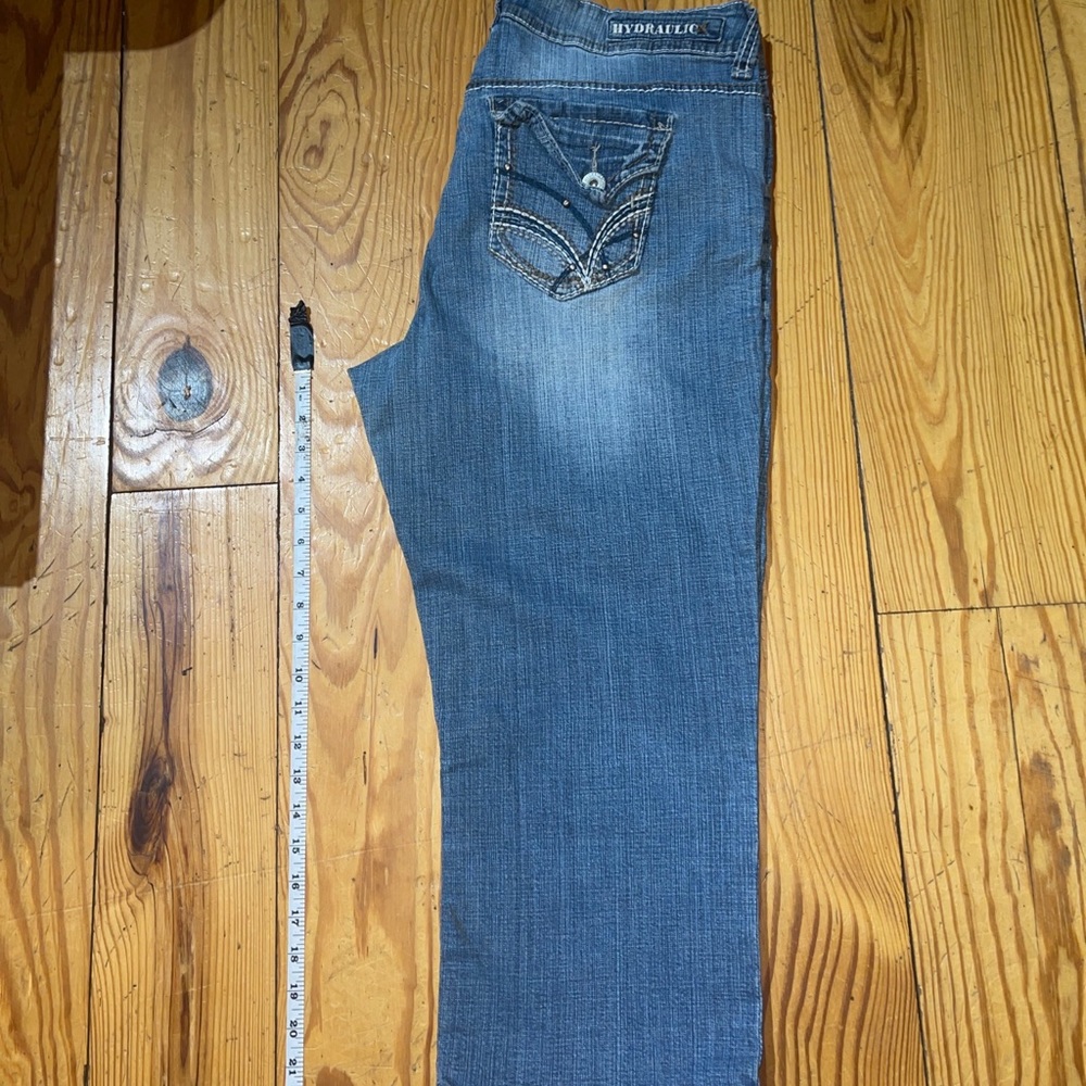 Hydraulic Lola Curvy Flap Pocket Capri Jeans Sz 18 - Picture 6 of 6
